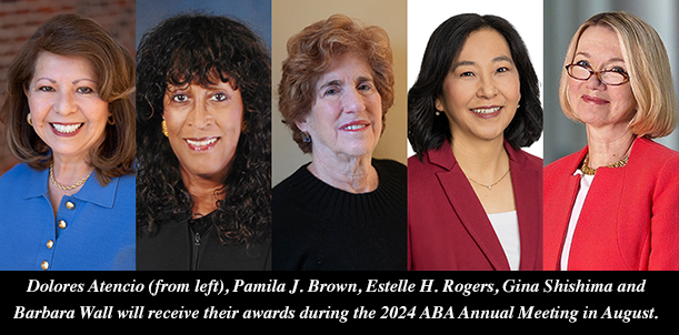 ABA Commission on Women in the Profession announces five recipients of the 2024 Margaret Brent award
