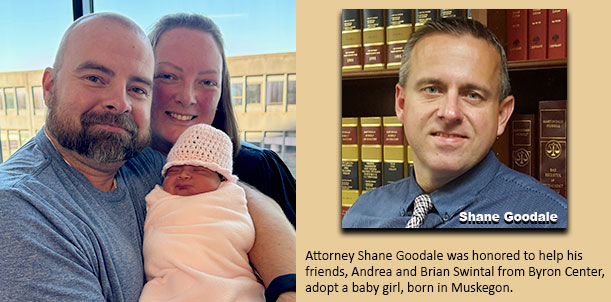 Attorney is honored to help couple adopt a baby girl