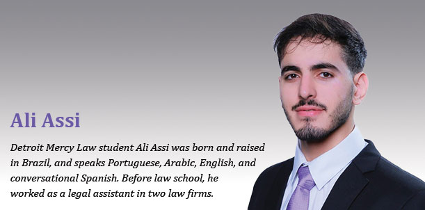 Law student gained prior experience as a legal assistant