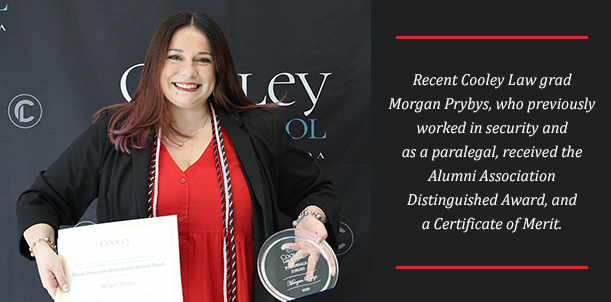Cooley Law grad earns Distinguished Student Award